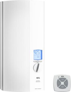 AEG vollelektronischer Durchlauferhitzer DDLE ÖKO TD, 27 kW, LC-Display, ECO-Funktion, Regendusche, Festanschluss 400V, VDE , 222399