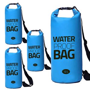 Eurocatch - 4x Wasserdichte Dry Bag - Duffel Bag - Wasserdicht - Blau - 10 Liter