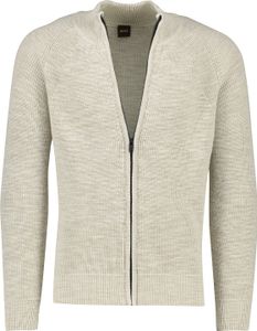 Boss Weste meliert beige Baumwolle normale Passform Boss Weste meliert beige Baumwolle normale Passform