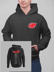 Bluza męska z kapturem dla fanów Naruto Akatsuki Itachi Uchiha Sharingan