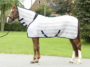 BUSSE Transport-Fliegendecke STRIPE PLUS Größe - 135 cm Farbe - silber (navy)