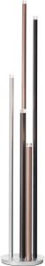 BRILLIANT Standleuchte, 5-flammig Cembalo silber IP20  22 Watt dimmbar LED integriert