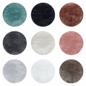 Wunderschöne Runde Shaggy Hochflor Langflor Teppich 50mm, in Verschiedene Farben