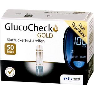 GLUCOCHECK GOLD glukózové testovací proužky, 50 ks