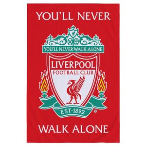 Liverpool FC - Decke "You'll Never Walk Alone" AG615 (150 cm x 100 cm) (Rot)