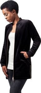 Urban Classics Damen Leichte Jacke Ladies Long Velvet Jacket Black-XS