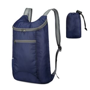 Klapper Rucksack wasserdicht großkapazität leicht zu tragen packbare ultraleichte Reise -Daypack -Männer Frauen Wanderradfahren Rucksack Outdoor -Zubehör im Freien-Dunkelblau