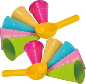 12 teiliges Eis Sandformen Set Eiswaffel mit Portionierer Sandspielzeug Simba