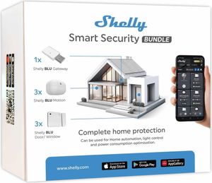 Shelly BLU BUNDLE (3 x senzor de miscare BLU + 3 x senzor BLU pentru fereastra usa + 1 x gateway BLU)