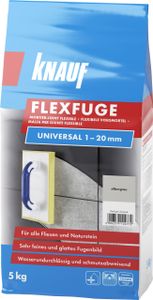 Knauf Fugenmörtel Flexfuge Universal 1 - 20 mm silbergrau 5 kg