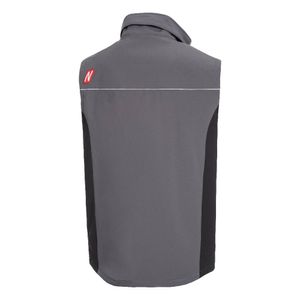 NITRAS Motion TEX Light Softshell-Arbeitsweste - Leichte Herren-Softshellweste Grau / Schwarz L