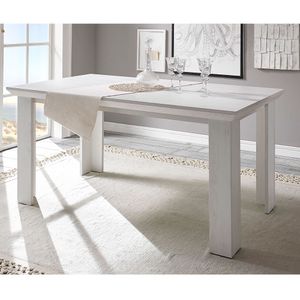 Esszimmer-Tisch WINGST-61 im Landhaus Stil Nachbildung Pinie weiß Nb. B/H/T ca. 158x76x88cm