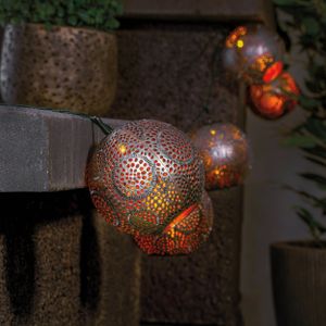 esotec Solar Lichterkette Alma mit 8 Kugeln gebürstet silber-kupfer 102806 esotec Solar Lichterkette Alma mit 8 Kugeln gebürstet silber-kupfer 102806