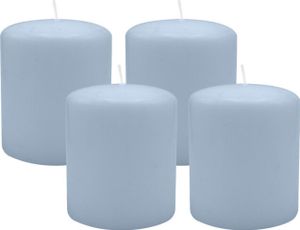 4er Set Adventskranzkerzen Jeans Blau Ø 100 x 120 mm