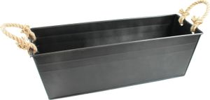 Pflanztopf Pflanzgefäß Zinktopf Vintage Recta 44 cm Blumentopf Metall Übertopf