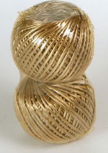 60 m Bindfaden 2 Rollen je 30 m 1 mm goldhaselnuss glänzend