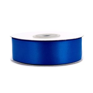 Doppelseitiges Satinband 25mm x 20m Rolle Blau