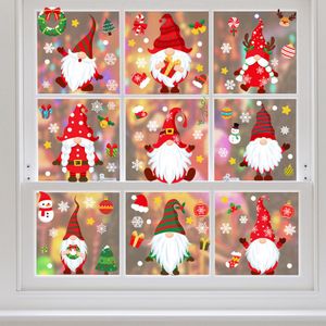 Fensterdeko Weihnachten, 9 Blätter Weihnachts Deko Fensterbilder Weihnachten Selbstklebend, Fenstersticker Winterdeko Fenster