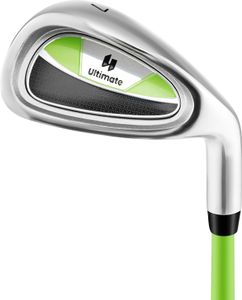 COSTWAY Golf Iron 7, golfové železo z hliníka pre pravákov, golfová palica s krytom palice a sklolaminátovým shaftom pre deti vo veku 8-10 rokov, zelená