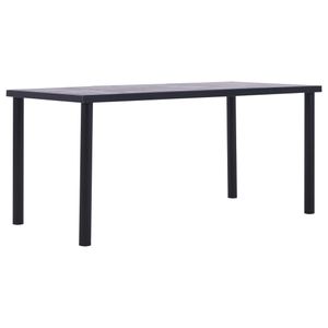 vidaXL Jedálenský stôl čierno-betónová sivá 160 x 80 x 75 cm MDF