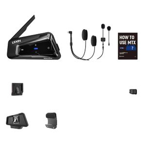 Motorradhelm Headset, Bluetooth 50, Parallel Audio-Intercom, Einzelpackung