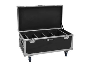 ROADINGER Flightcase 4x AKKU Multiflood IP 8x10W RGBW Wash CRMX mit Ladefunktion (31005243)