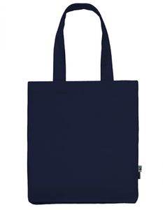 Twill Bag / Einkaufstasche / Fairtrade- - Farbe: Navy - Größe: 38 x 42 x 7 cm