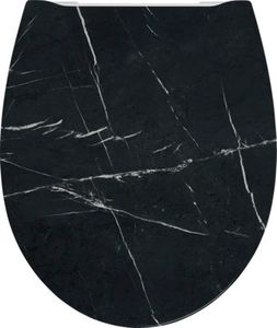 form&style WC-Sitz TEMOE schwarz marmoriert mit Absenkautomatik