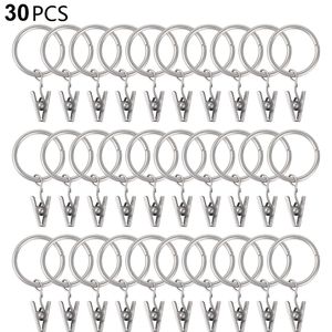 30 pcs 3,5 mm × 25 mm Innendurchmesser Durchmesser Mehrzweck Vorhang Clip Gardinenstange Gardinenringe Vorhangringe mit Clips