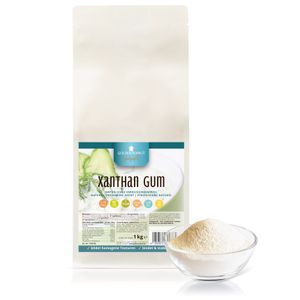 GOLDEN PEANUT Xanthan Gum Pulver 1 kg - Verdickungsmittel stabilisiert, bindend, kalorienarm, ideal für Eisherstellung