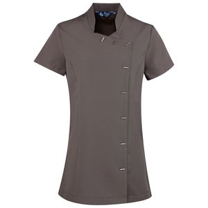 Premier - "Orchid" Tunika für Damen  kurzärmlig PC6881 (40 DE) (Dunkelgrau)