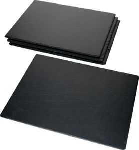 4x Schieferplatten 40 x 30 cm Tisch-Set Untersetzer Servierplatte Naturschiefer 4x Schieferplatten 40 x 30 cm Tisch-Set Untersetzer Servierplatte Naturschiefer