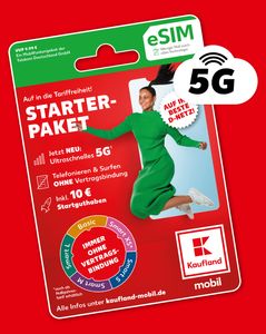 Kaufland mobil eSIM Starterpaket inkl. 10 EUR Startguthaben