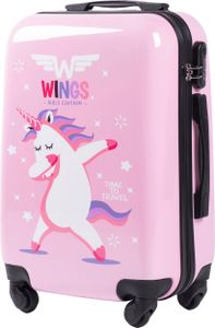 Walizka kabinowa dla dzieci Wings Jay unicorn różowa 20"