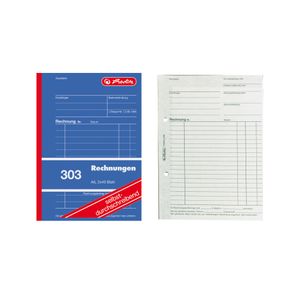 Herlitz Formularbuch "Rechnung 303" DIN A6 2 x 40 Blatt