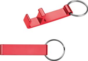 Schlüsselanhänger / mit Flaschenöffner / Farbe: rot