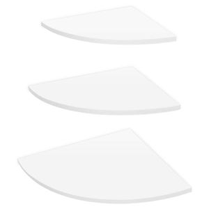 Eckregal weiß, für Schlafzimmer Wohnzimmer 3 Stück 22, 25, 28cm