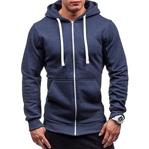 Herren Herbst Und Winter Pullover Kapuzenjacke Tops Casual Tops Jacken Sweatshirts,Farbe: Navy Blau,Größe:L