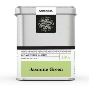 Samova Jasmine Green,Grüntee, blumiger grüner Jasmin Tee, lose in Dose, 100 gr