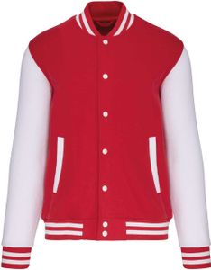 Kariban Uni College Jacke Fleece Teddy K497 Mehrfarbig Red/White XXL