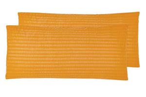 2er Set Kissenbezug, 40x80 cm, 100% Baumwolle (Seersucker), orange