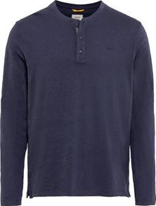 Camel active - Herren Langarm Henley Shirt (409371-9T85), Größe:XL, Farbe:night blue (47)