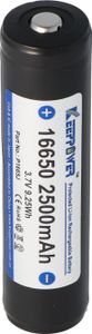 Keeppower 16650 lub 17650 min. 1980mAh, maks. 2500mAh 68.05x16.68mm 3.6V - 3.7V Akumulator Li-Ion zabezpieczony zwiększony zacisk dodatni UR16650ZTA