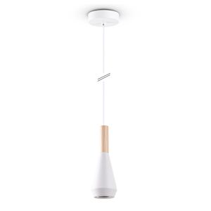 Pendelleuchte Esstisch Lampe Küche Wohnzimmer Lampenschirm Stahl Holz GU10