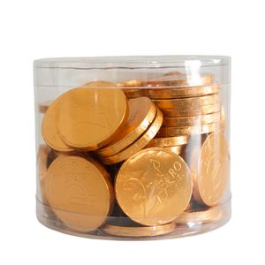 Schokoladen-Geld Münzen 500g Dose | Milschokolade Schokogeld Geldtaler Geschenk Karneval