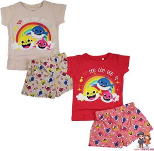 Baby Shark Hai Kinder Baby Mädchen Schlafanzug – Rot / 116