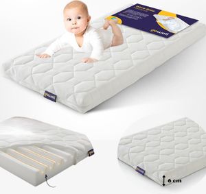 Gowoll Baby Matratze 70 x 160 cm Kaltschaummatratze für Babybett Kinderbett Hausbett und Reisebett mit waschbarem Bezug (Wave Baby)