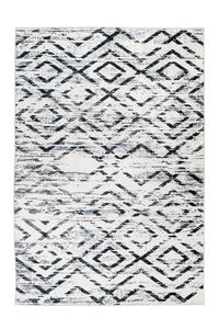 Kayoom - Kurzflor Teppich Sally 425 Schwarz / Weiß Grösse: 160cm x 230cm