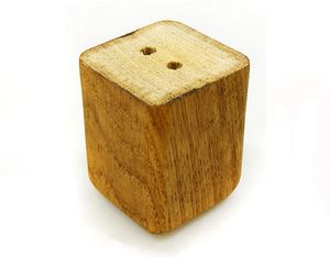 4 x Möbelfüße Eiche Tischbein Möbelfuß Holz höhe 6cm Holzfüße Sofabeine Schräge Gerade
