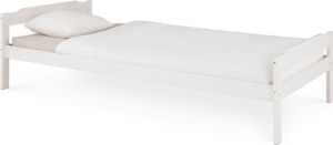 Massivholzbett MORITZ Einzelbett 90x200cm, weiß - Jugendbett, Tagesbett, Gästebett, Bettgestell aus Kiefer Massivholz